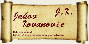 Jakov Kovanović vizit kartica